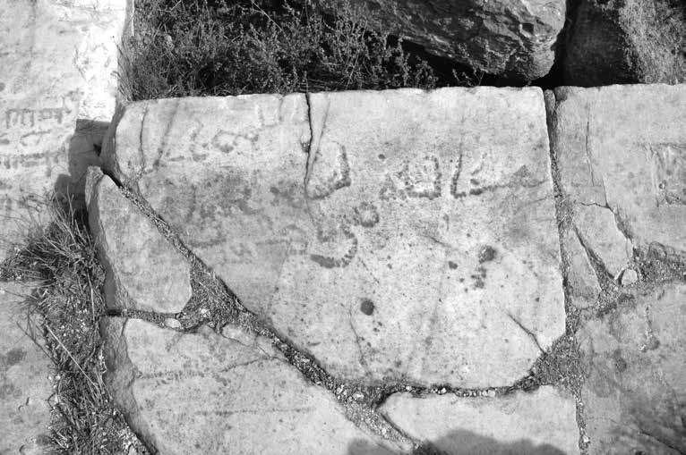 Two Graffiti including ʿUmar, of the Troops of Palestine, Cnidus